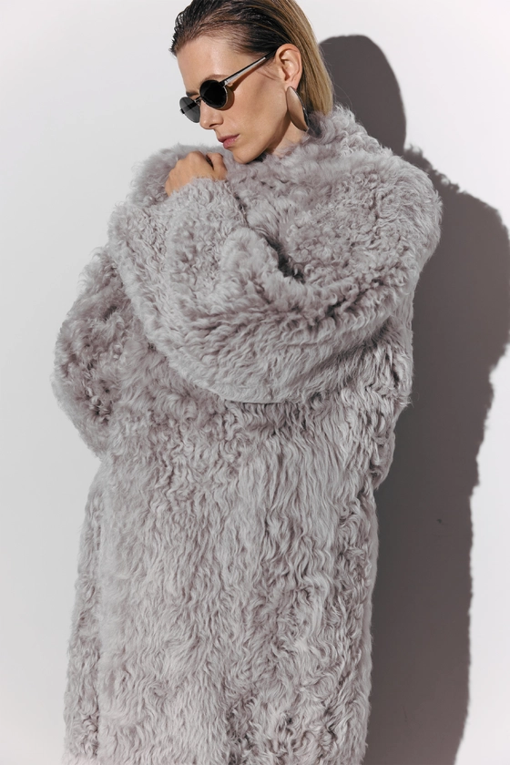 Long sheepskin coat - photo 5