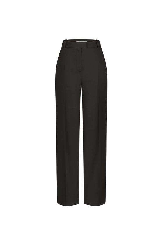 Брюки вовняні на середній посадці зі стрілками 