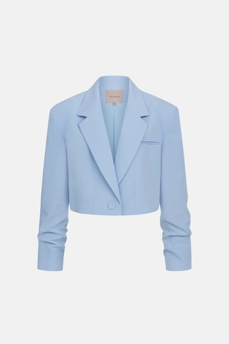 Жакет кроп котоновий зі збіркою на рукаві Жакет кроп котоновий зі збіркою на рукаві