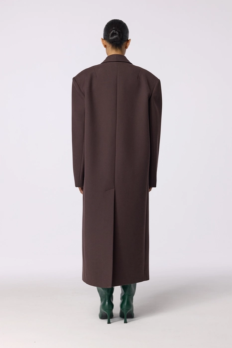 Oversized straight-cut coat