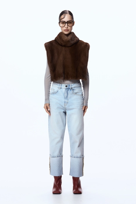 Вінтажна норкова манішка