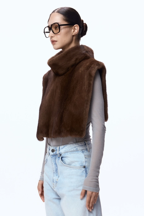 Вінтажна норкова манішка