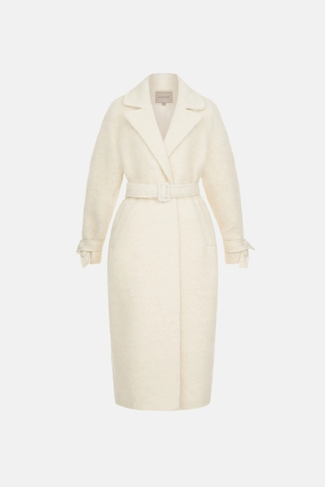 Пальто з альпаки максі зі спущеним рукавом