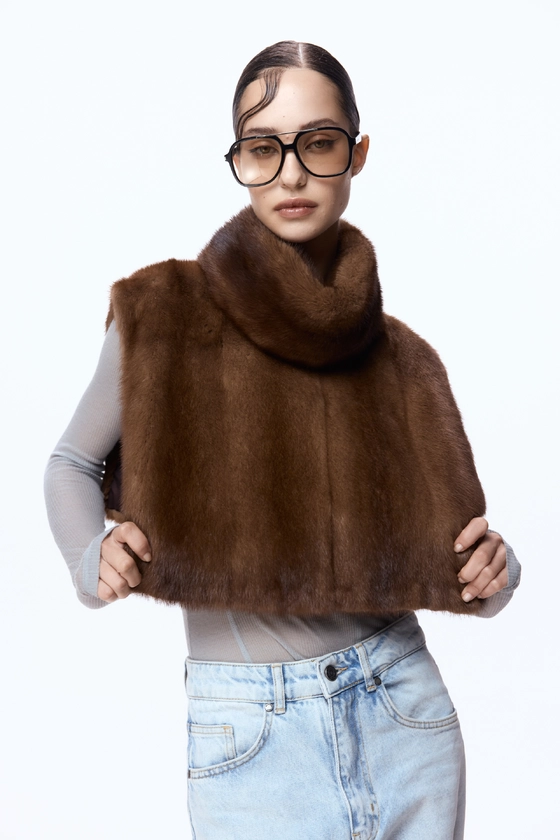 Вінтажна норкова манішка 