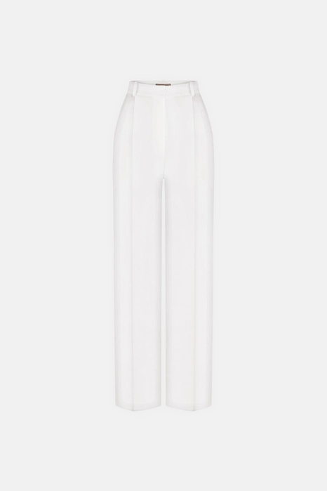 Брюки котонові на середній посадці зі стрілками