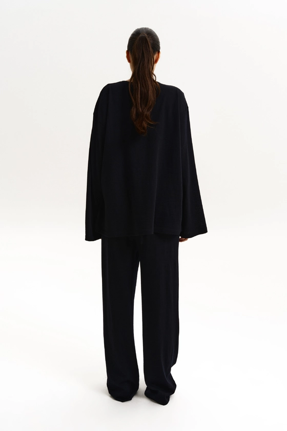 Брюки прямого крою напівпрозорі 