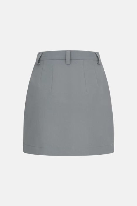 Спідниця міні котонова з високою посадкою