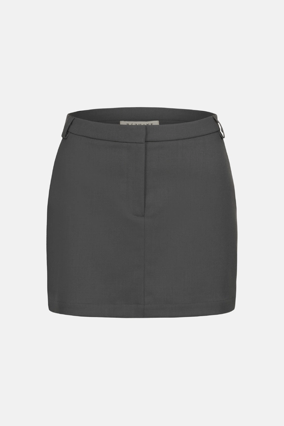 Спідниця міні вовняна з високою посадкою 