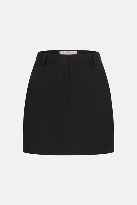 Спідниця міні котонова з високою посадкою