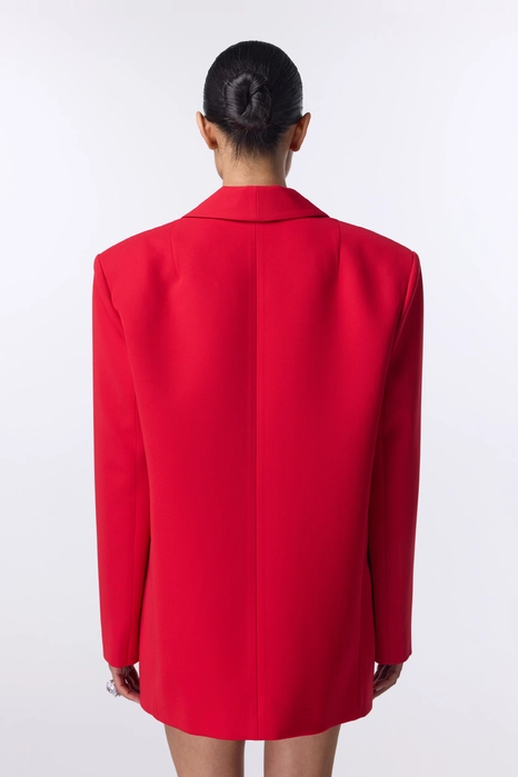 Жакет котоновий двобортний оверсайз з підплічниками