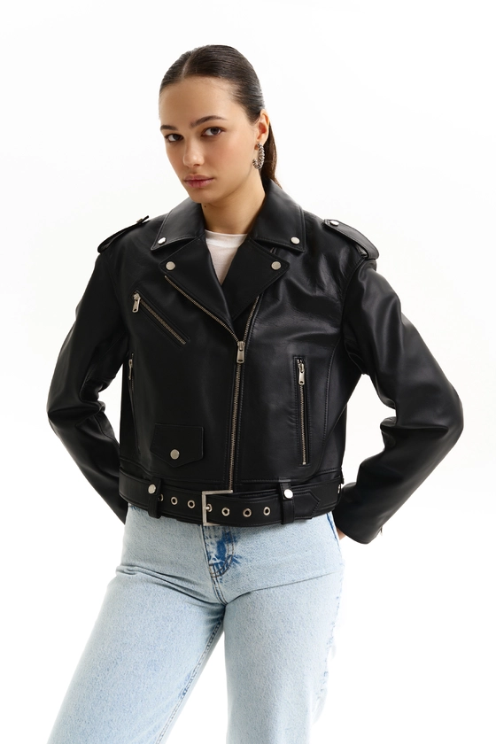 Куртка шкіряна коротка 