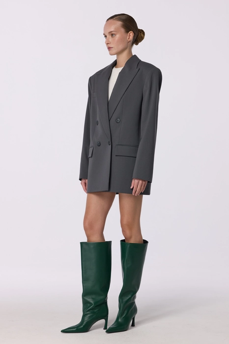 Жакет вовняний двобортний оверсайз з підплічниками