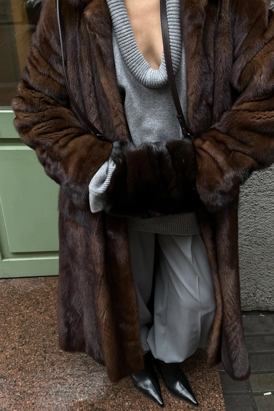 Вінтажна норкова муфта 