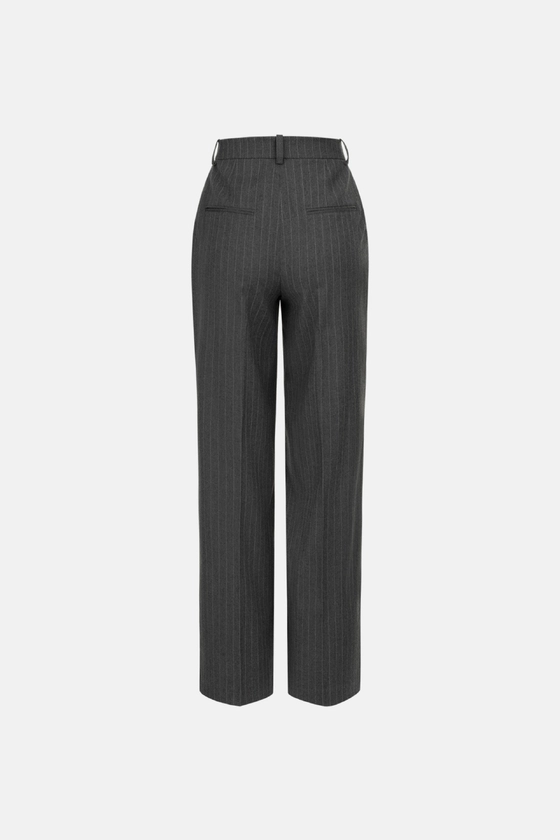 Брюки вовняні на середній посадці зі стрілками 