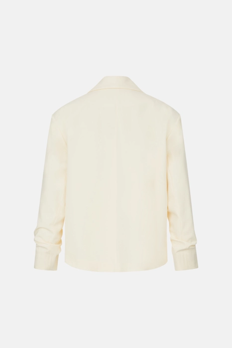 Жакет котоновий оверсайз зі збіркою на рукаві