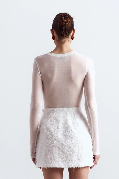 Лонгслів приталений напівпрозорий