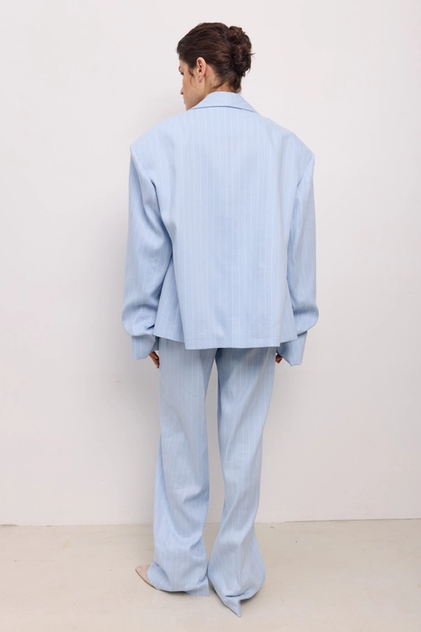 Брюки лляні на середній посадці зі стрілками