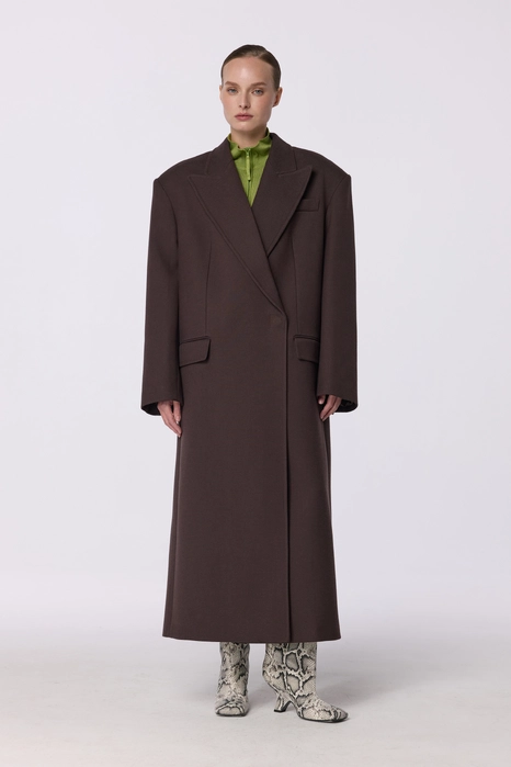 Oversized straight-cut coat