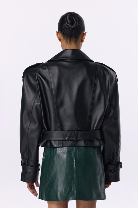 Куртка шкіряна з підплічниками