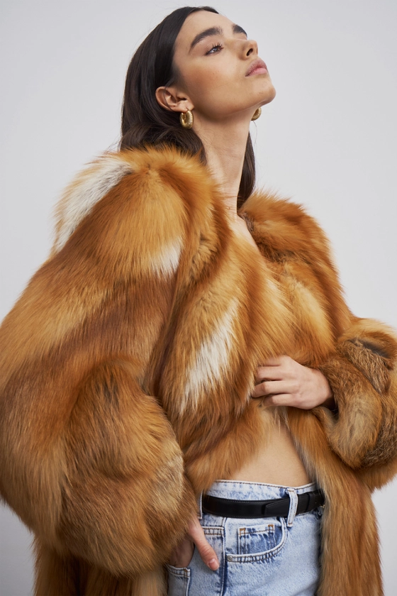 Вінтажна шуба з лисиці 