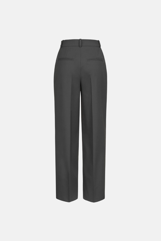 Брюки вовняні на середній посадці зі стрілками 