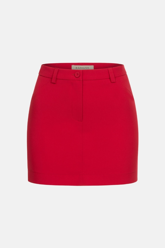 Спідниця котонова міні з середньою посадкою 