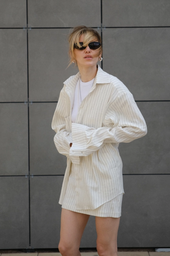 Сорочка лляна оверсайз 