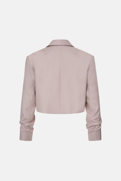 Жакет кроп котоновий зі збіркою на рукаві Жакет кроп котоновий зі збіркою на рукаві