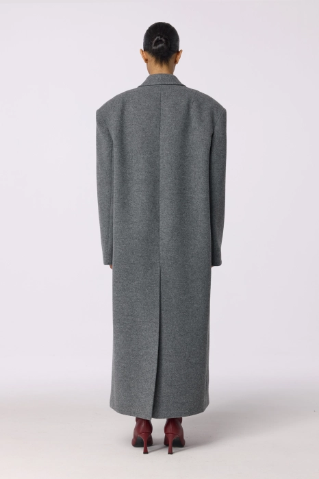 Oversized straight-cut coat