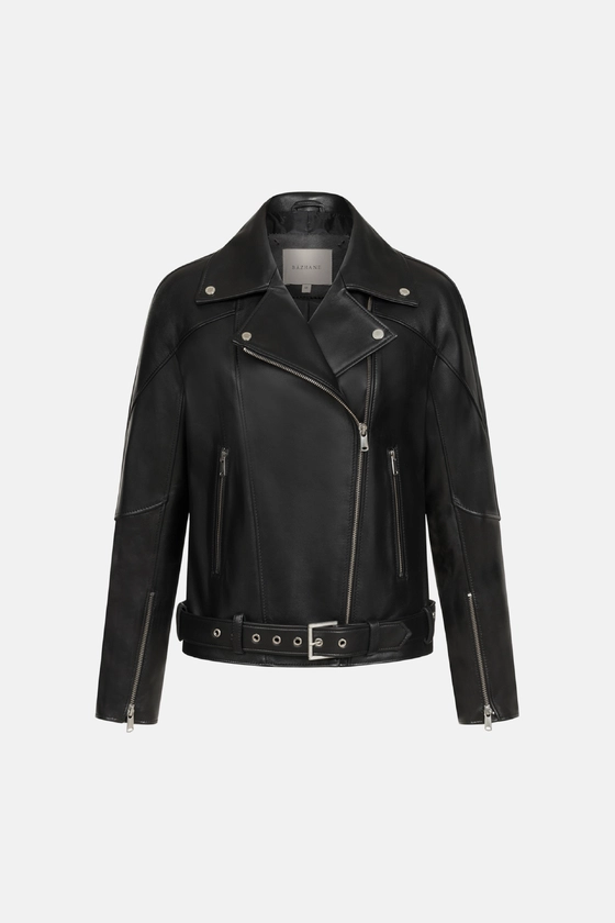 Куртка шкіряна зі спущеним рукавом 