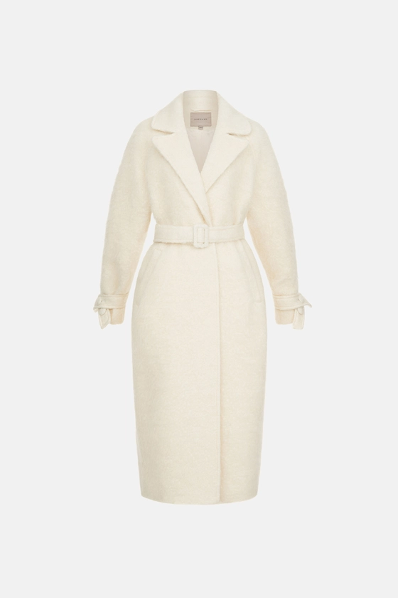 Пальто з альпаки максі зі спущеним рукавом 