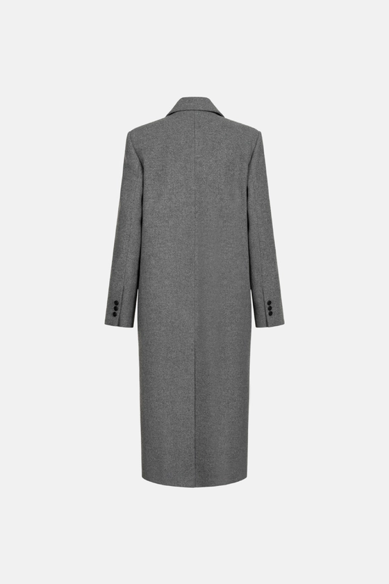 Пальто двобортне прямого крою 