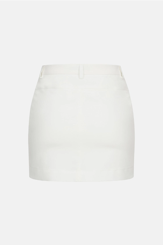 Cotton mini skirt with a mid-length fit 