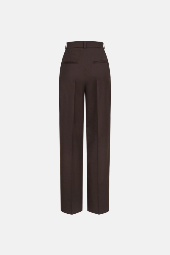 Mid-rise wool trousers with a crease - photo 2