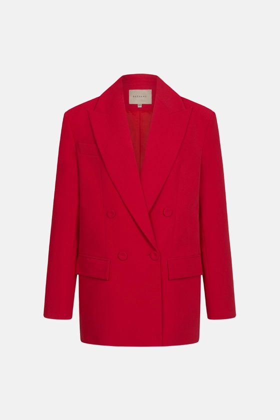 Жакет котоновий двобортний оверсайз з підплічниками 