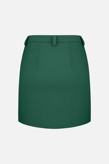 Спідниця міні вовняна з високою посадкою