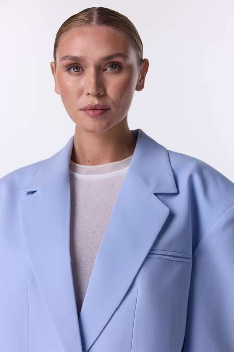 Жакет кроп котоновий зі збіркою на рукаві