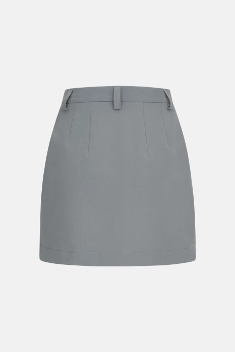 Спідниця міні котонова з високою посадкою