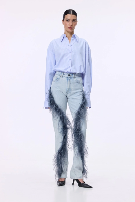 Feather jeans