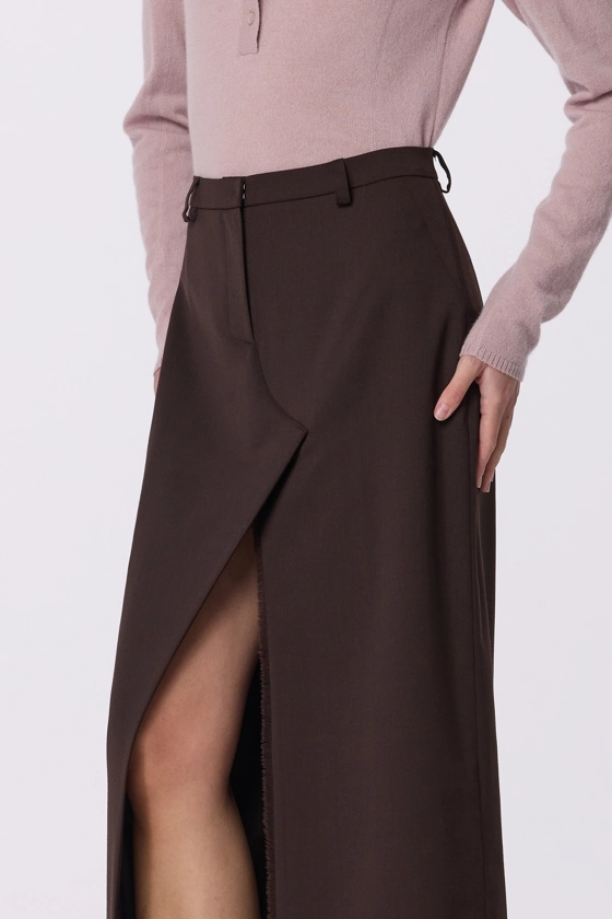 Спідниця максі з розрізом 