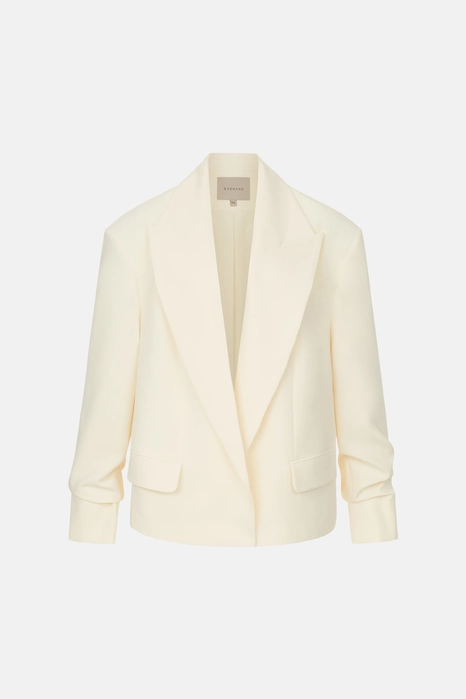 Жакет котоновий оверсайз зі збіркою на рукаві