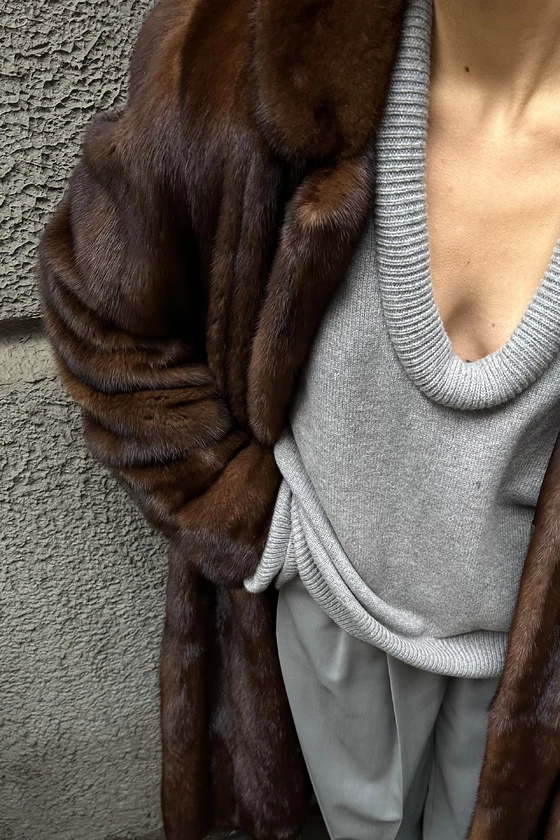 Вінтажна норкова шуба 