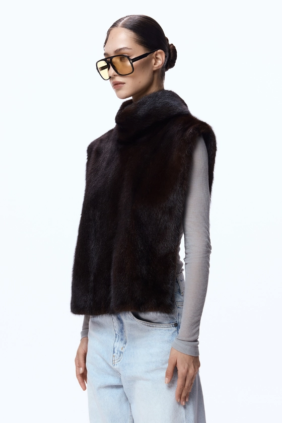 Вінтажна норкова манішка 