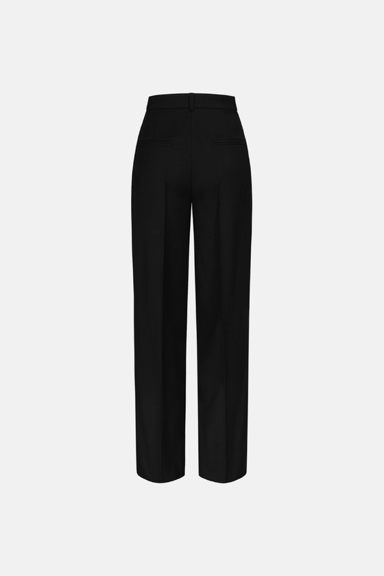 Брюки вовняні на середній посадці зі стрілками 