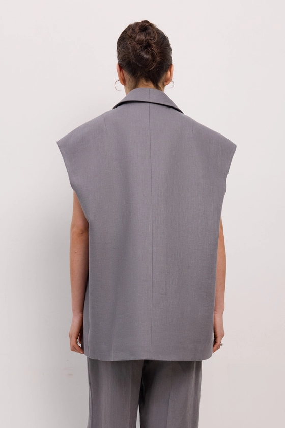 Жилет лляний оверсайз 