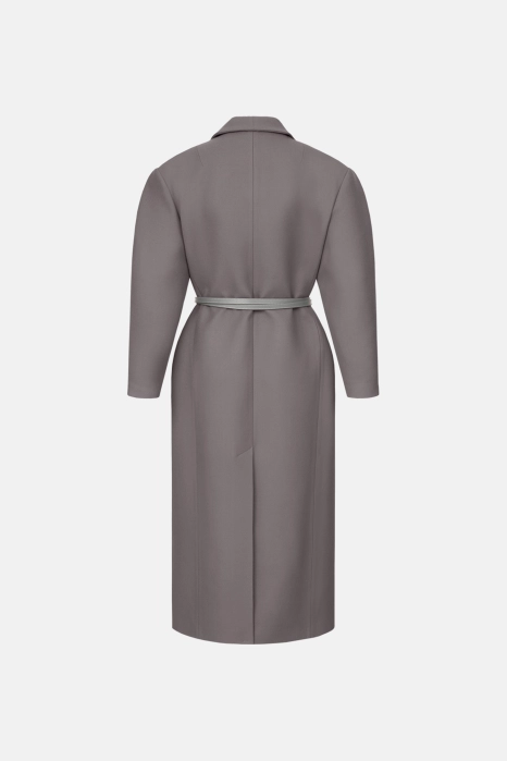 Двобортне пальто з акцентним плечем Двобортне пальто з акцентним плечем