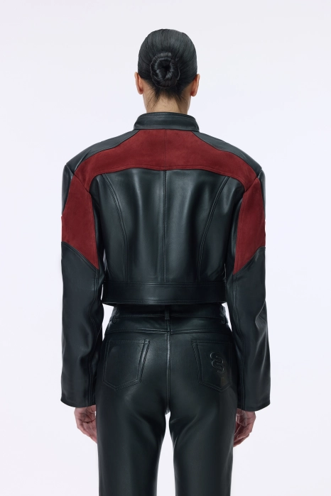 Split leather jacket