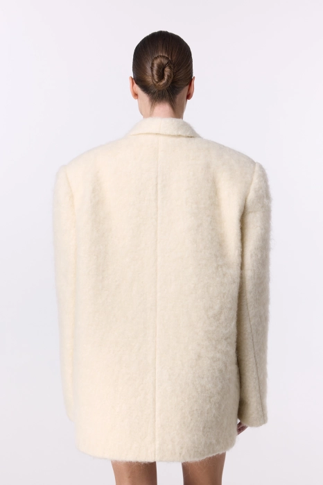 Пальто-жакет оверсайз з альпаки
