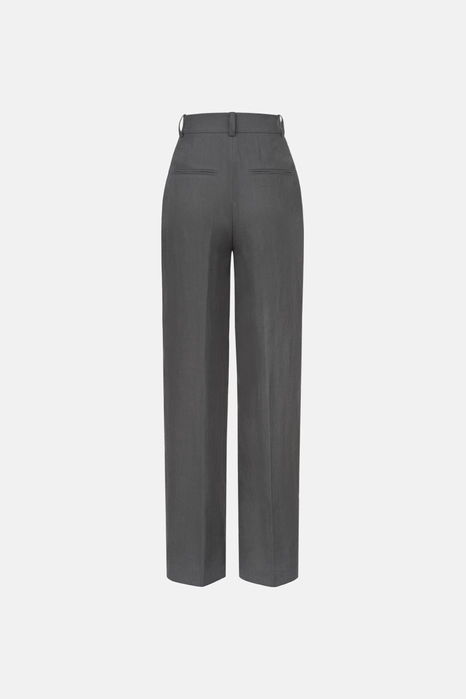 Брюки лляні на середній посадці зі стрілками