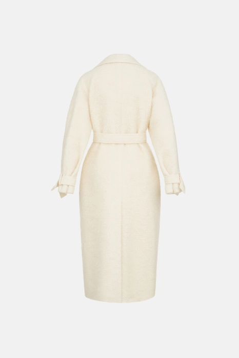 Пальто з альпаки максі зі спущеним рукавом